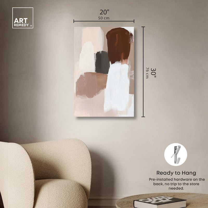 Veiled Browns Canvas by Art Remedy, Gallery Wrapped