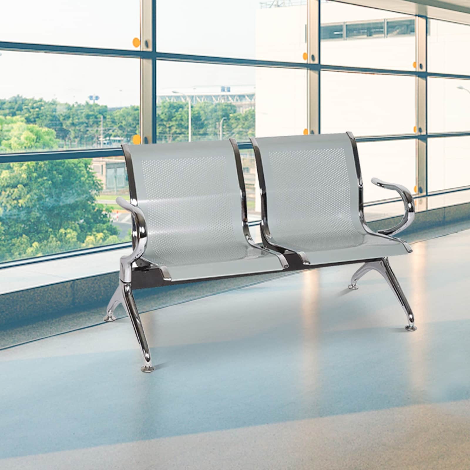 Gray waiting room chairs clearance