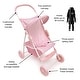 preview thumbnail 6 of 8, Badger Basket Folding Doll Umbrella Stroller - Pink/Gingham