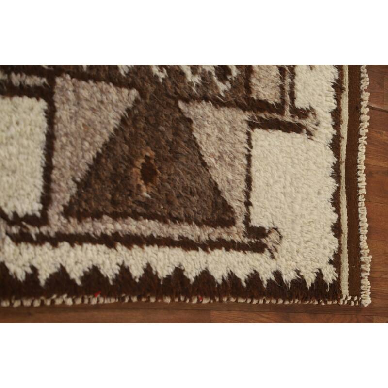 Tribal Beige Anatolian Turkish Runner Rug Handmade Wool Carpet - 2'11"x 11'8"