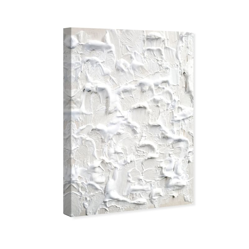 Wynwood Studio Abstract Cake Batter Abstract White and Modern & Contemporary Wall Art Canvas Print