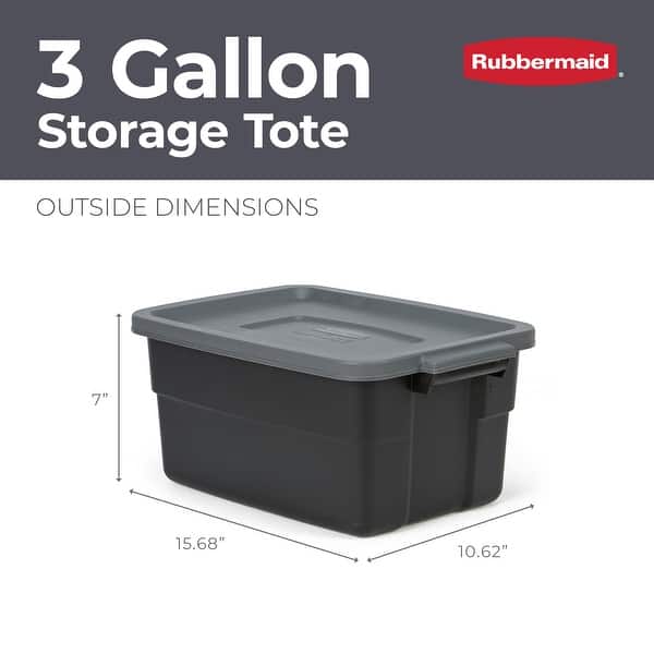 dimension image slide 9 of 12, Rubbermaid Roughneck Storage Totes