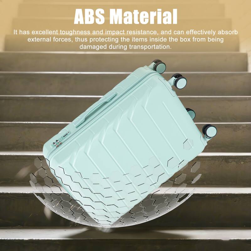 28 Inch Large Checked Luggage, Scratch Resistant Surface Four Multi-Directional Wheels, With Combination Lock and Side Hooks