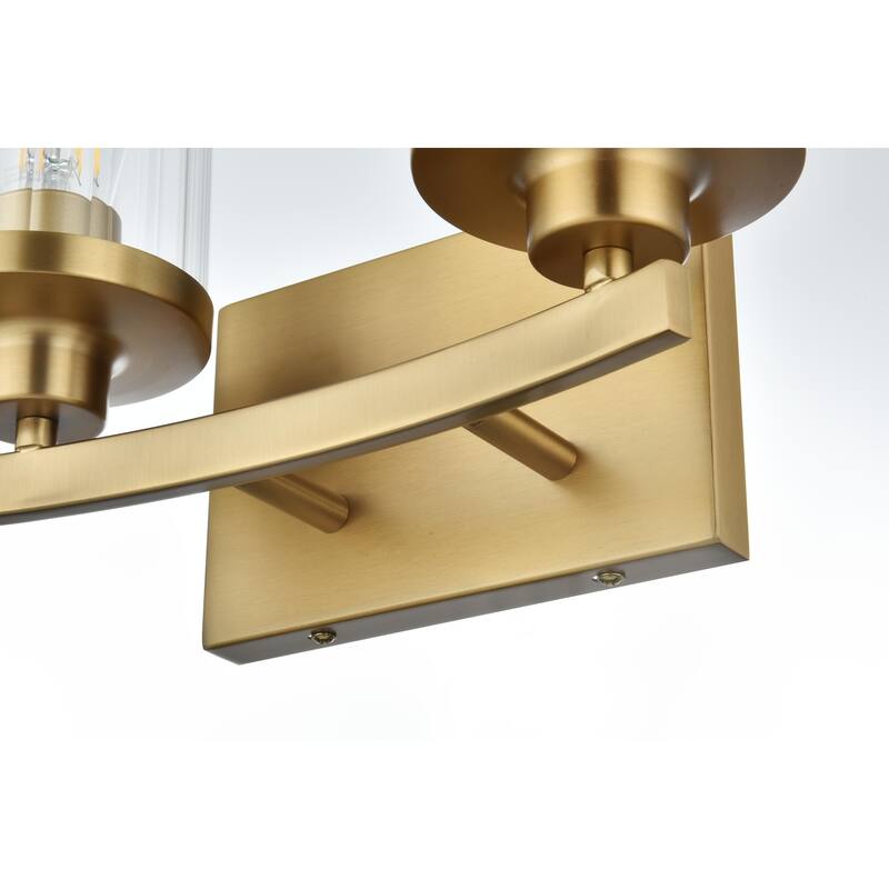 Silvia 1 Light Black and Clear Bath Sconce