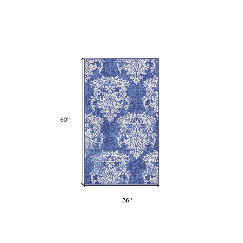 Power Loomed Distressed Stain Resistant Area Rug - 60' X '36' X '0.39