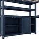 preview thumbnail 8 of 9, Multifunctional Full Size Wooden Loft Kids Bed with Storage Cabinet,Bookshelf,Wardrobe,Desk,Guardrail