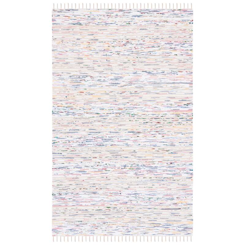 SAFAVIEH Handmade Montauk Miranta Fringe Rug - 4' x 6' - Beige/Ivory
