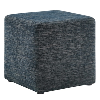 Callum 17"/28" Square Woven Heathered Fabric Upholstered Ottoman