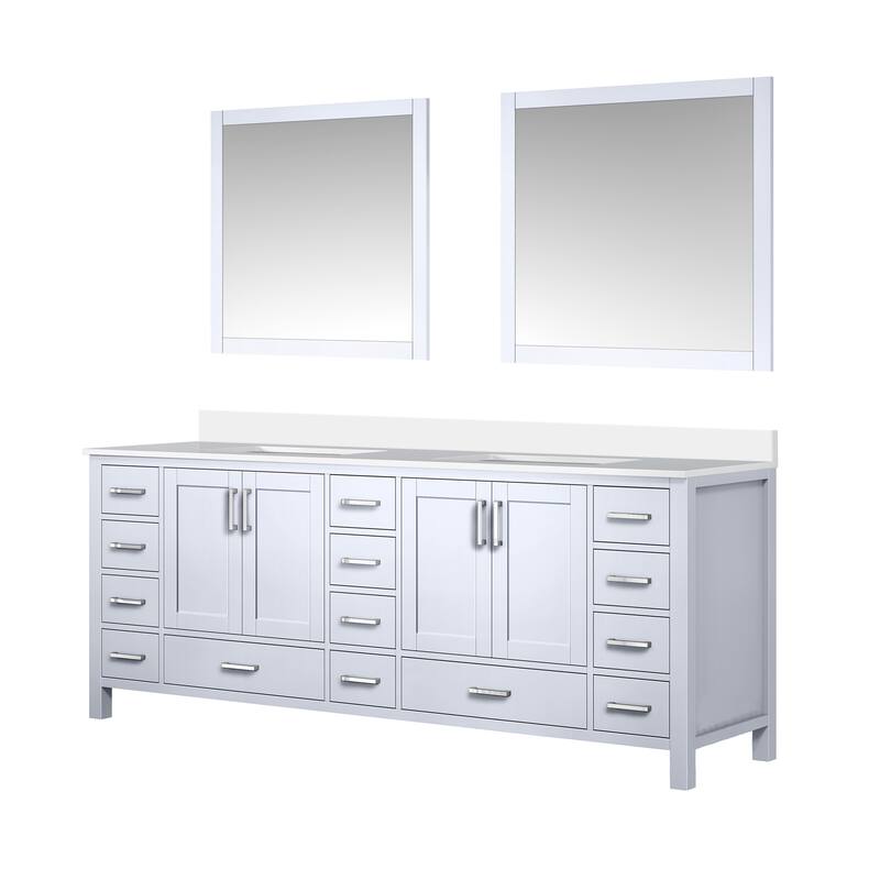 Jacques Bath Vanity, Cultured Marble Top and Mirror