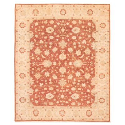 ECARPETGALLERY Hand-knotted Chobi Finest Red Wool Rug - 8'0 x 9'10
