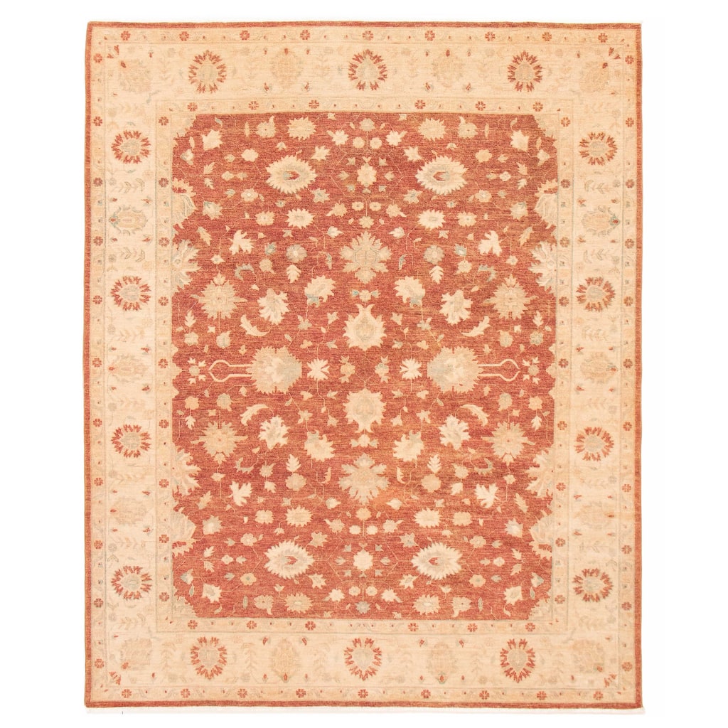 ECARPETGALLERY Hand-knotted Chobi Finest Red Wool Rug - 8'0 x 9'10