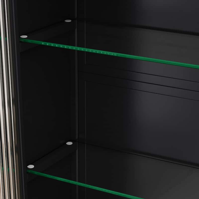 Modern Minimalist 3 Door Arched Wall Mounted Glass Cabinet