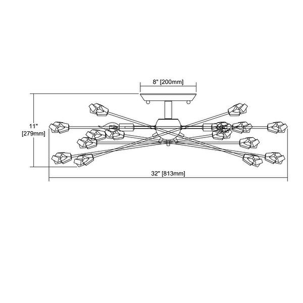 Serendipity 6-light Semi-flush Fixture