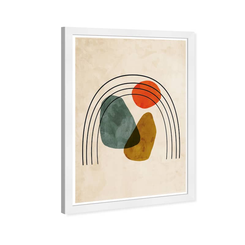 Wynwood Studio Prints Abstract Geodes Under the Sun White and Mid-Century Modern Wall Art Canvas Print