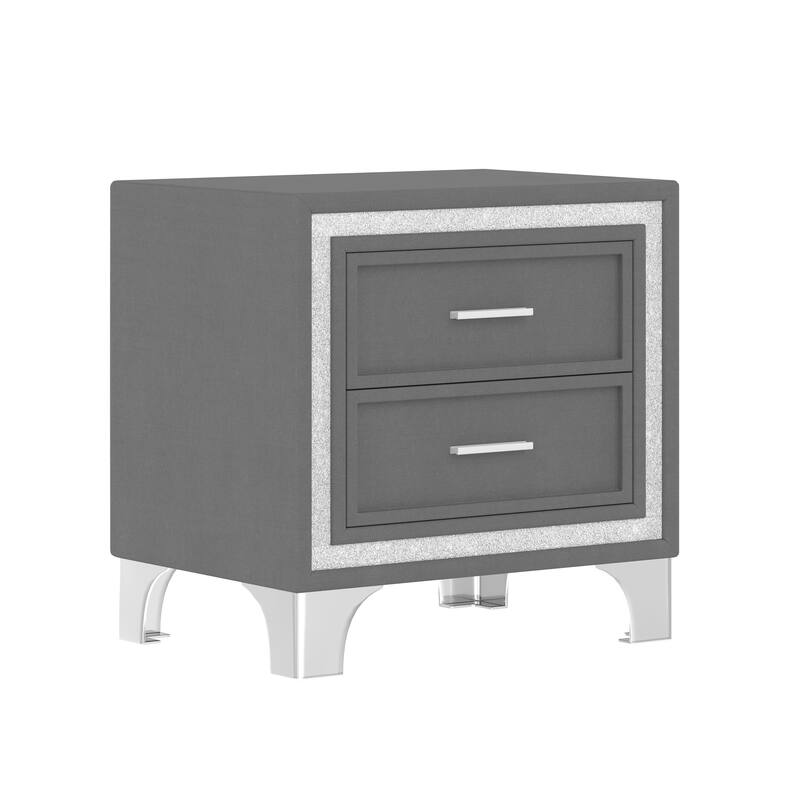 Sofa Side Table Coffee Table Gray Bedroom Bedside Table Nightstand Dresser Lamp Table Storage Cabinet