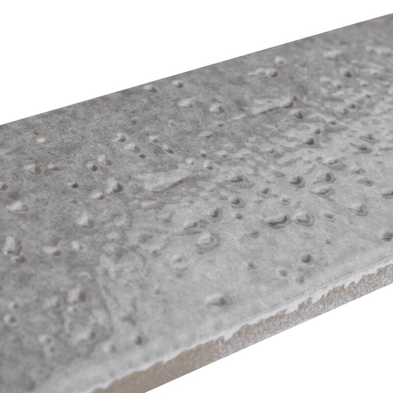 Merola Tile Muretto Grigio Glossy 2" x 10" Porcelain Floor and Wall Tile