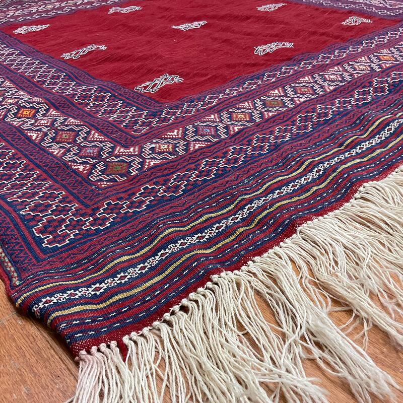 HERAT ORIENTAL Handmade Soumak Wool Rug - 4'6" x 4'11"