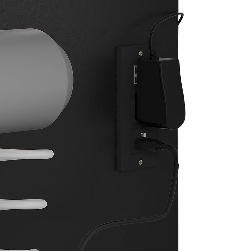 Moasis Mirror and Lights Vanity Desk Makeup Vanity Set with Glass Top and 10-Drawer, Charging Station, Dressing Table