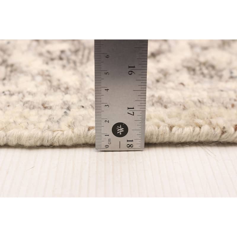 ECARPETGALLERY Hand-knotted Tangier Cream Wool Rug - 5'1 x 7'10