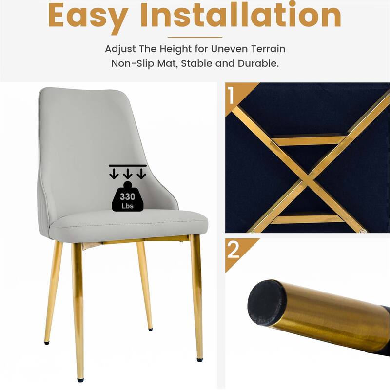 Pu Sponge-Filled Dining Chair(Set Of 2)