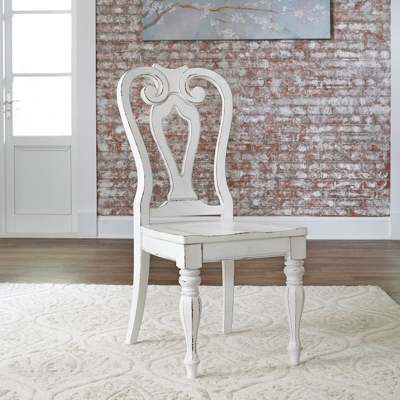 Magnolia Manor Splat Back Side Chair (Set of 2) - Antique White