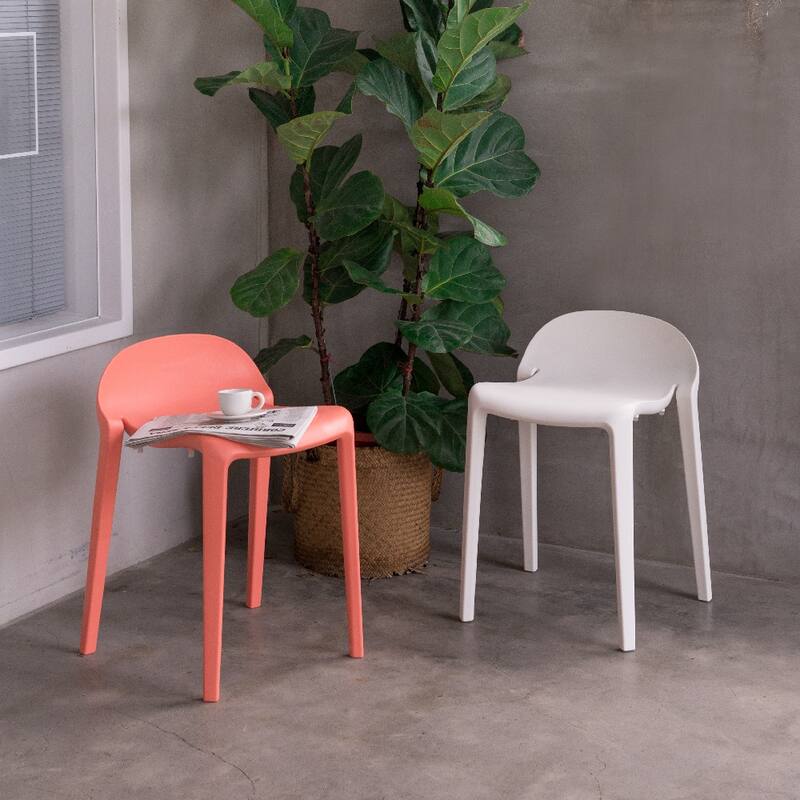 Lagoon Joyous Resin Stackable Short Stool, Set of 2