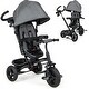 preview thumbnail 12 of 26, Gymax 4-in-1 Baby Tricycle Toddler Trike w/ Reversible Seat Canopy &