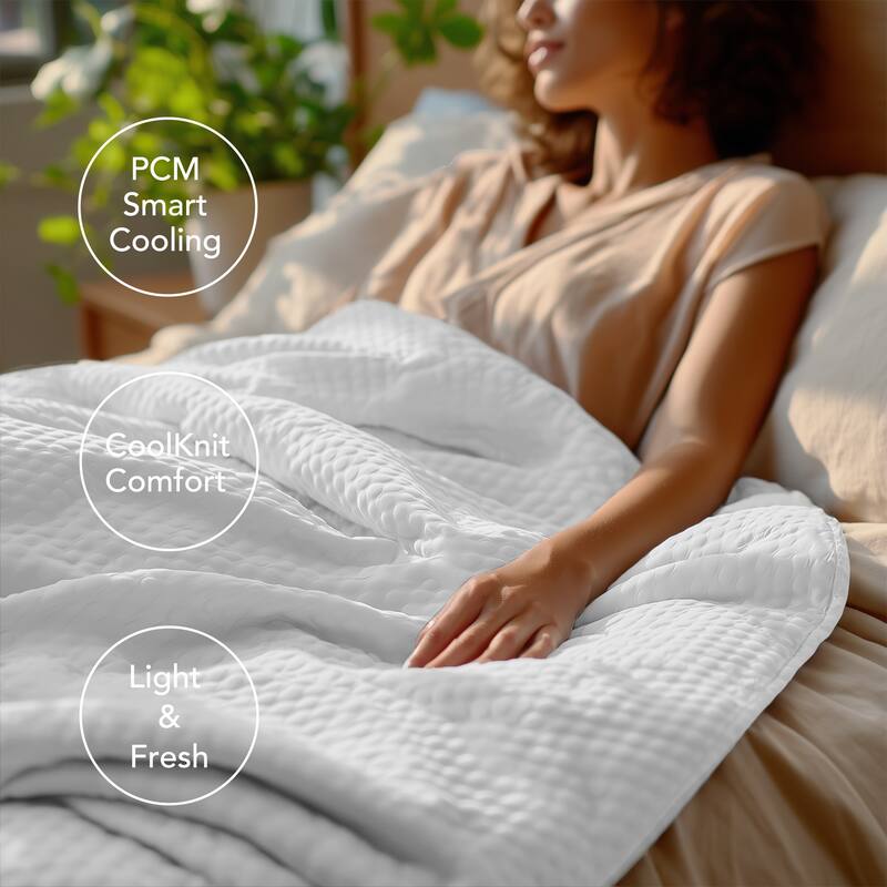 Deconovo PCM Cooling Comforter Textured Blanket 1 PC