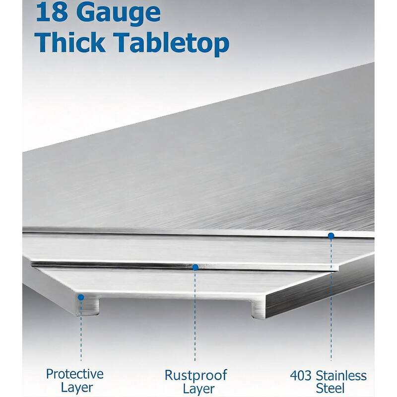 Heavy Duty Stainless Steel Work Table, with Backsplash