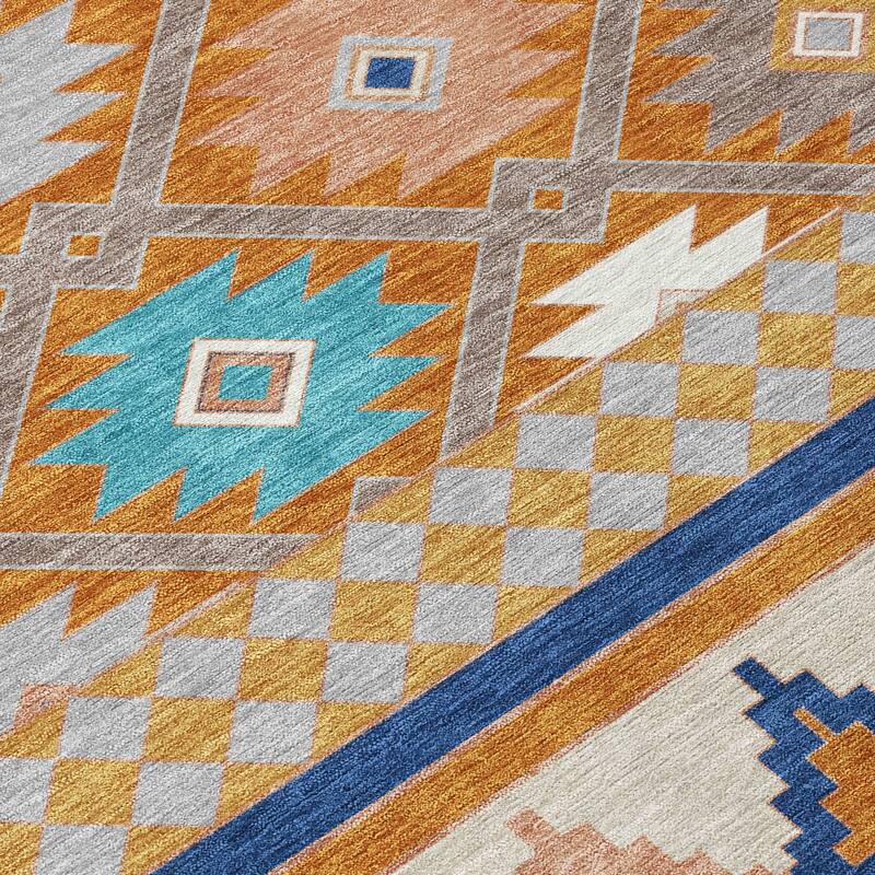 Machine Washable Indoor/ Outdoor Global Clemente Chantille Rug