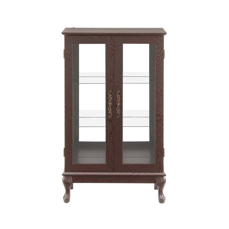 Display cabinet with tempered glass door - Cherry