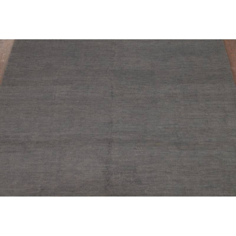 Gray Modern Gabbeh Oriental Area Rug Hand-Knotted Wool Carpet - 5'9" x 7'10"