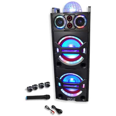 Pyle PSUFM1043BT Portable Bluetooth Speaker System with Flashing Party Lights - 21