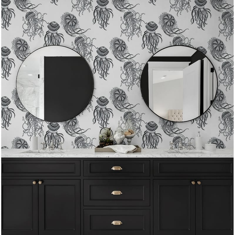 NextWall Jellyfish Peel and Stick Wallpaper