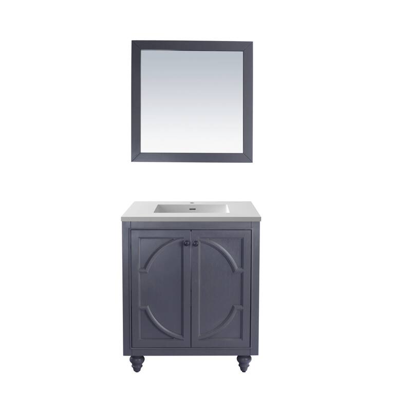 Miseno MV-30-313613 Odyssey 30" Free Standing Single Basin Vanity Set - Grey / Matte White