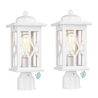 14" Outdoor Post Light with Clear Glass(2-Pack )