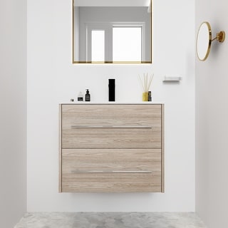 Beingnext 24"/30"/36"/48" Bathroom Vanity with Sink, Floating Bathroom Vanity with Soft Close Drawer