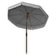 preview thumbnail 3 of 4, SAFAVIEH Copen 6.5ft Round Outdoor Patio Umbrella with Fringe Trim - UV Resistant, Button Tilt