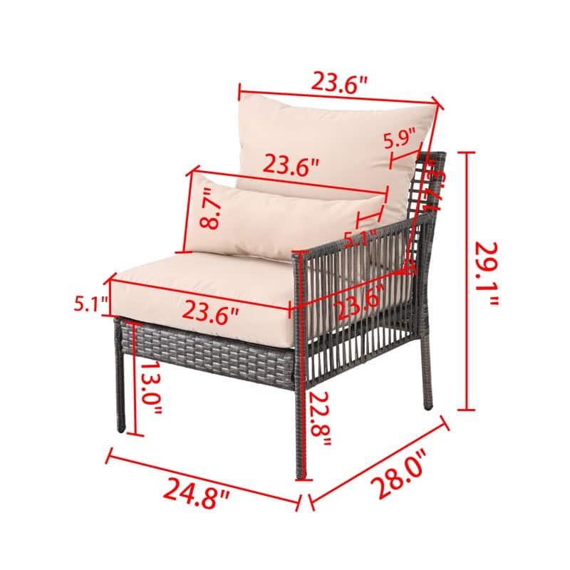 Patio Festival Outdoor Chair with Cushions