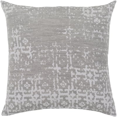 Artistic Weavers Leopold Grey & White Throw Pillow Cover (20" x 20")