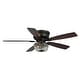 preview thumbnail 5 of 8, 48" Bronze Wooden 5-Blade Crystal Flush Mount Ceiling Fan with Remote