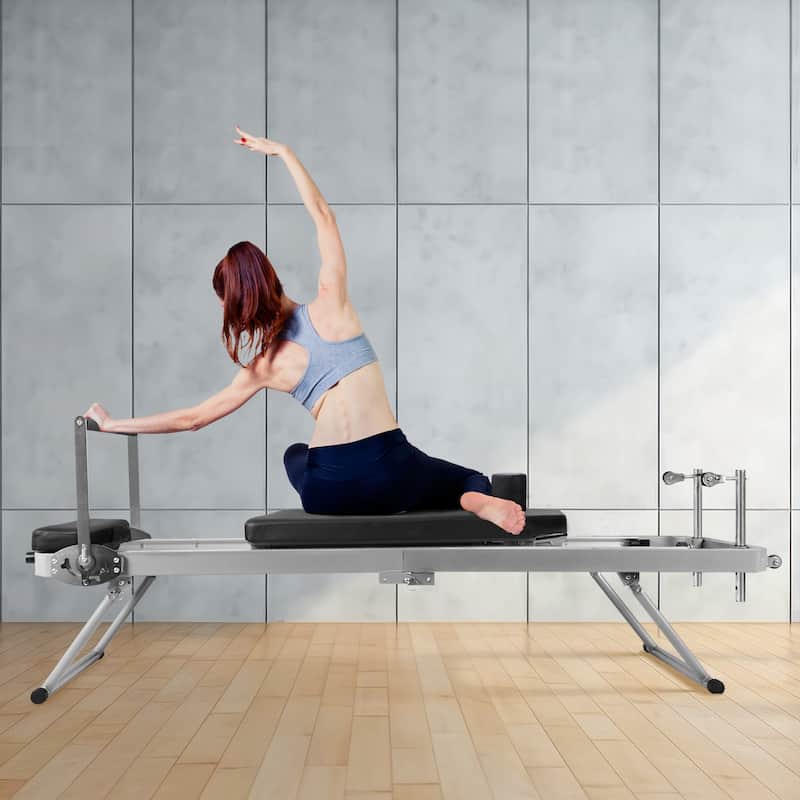 ZENOVA Pilates Reformer，Foldable Pilates Reformer Machine for Home and Gym Use to Balanced Body