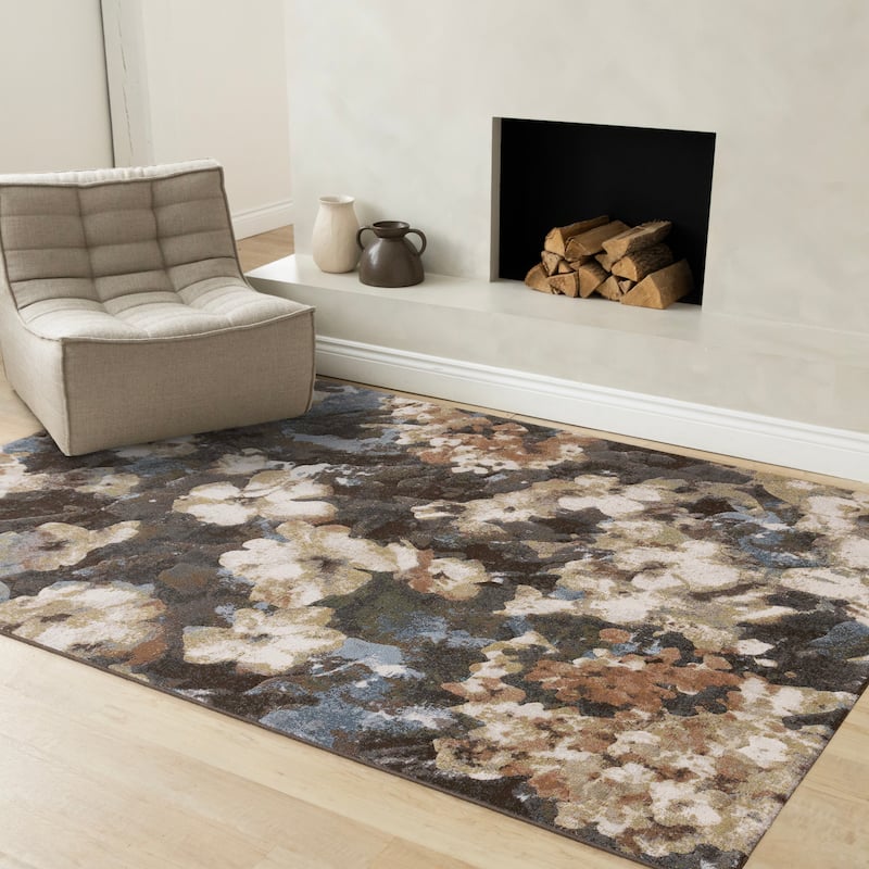 Multi-Colored Elegant Floral Area Rug