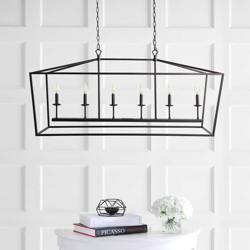 Marion Lantern Metal LED Pendant, by JONATHAN Y