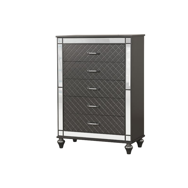 Livorno Gunmetal 5-Drawer 36 in. W Chest of Drawers