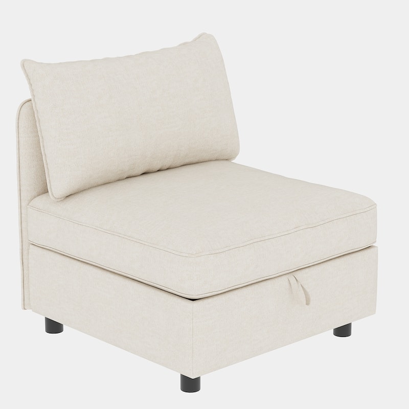 Christopher Knight Home - Tobias Space-Saving Mid-Century Modern Sofa with Chaise and Hidden Storage