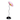 Fiore Bloom 23 IN Tall Pink Flower Art Glass Sculpture with Metal Stand