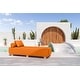 preview thumbnail 8 of 9, Jaxx Alvy Outdoor Sun Lounger - Luxurious Sunbed with Wood Feet Sunbrella