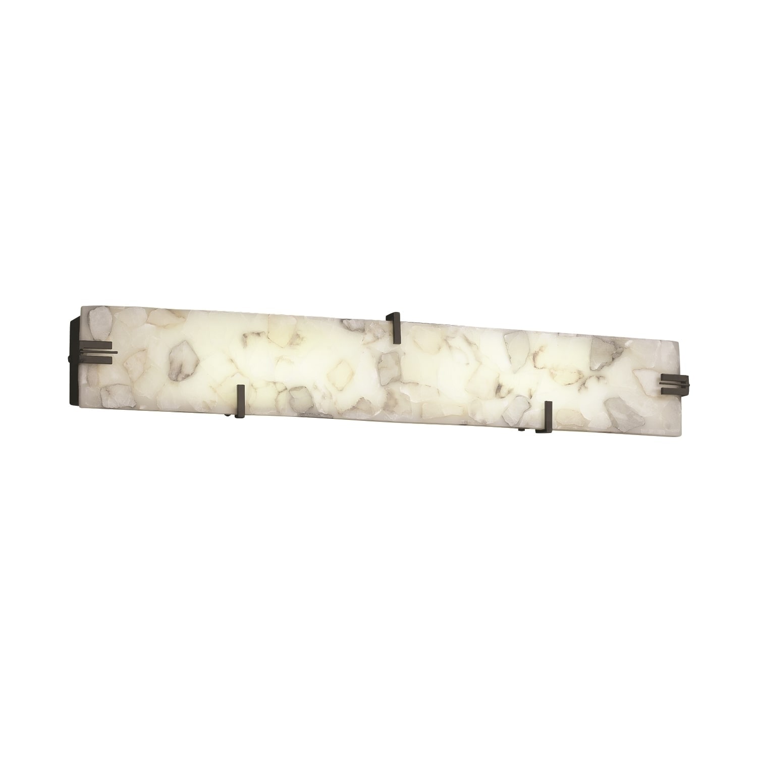 Justice Design Alabaster Rocks Clips 36-inch Dark Bronze ADA Wall/ Bath Bar