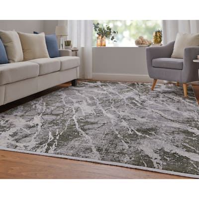 Grand Bazaar Lindstra Machine Made Abstract Modern Area Rug